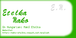 etelka mako business card