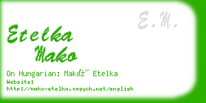 etelka mako business card